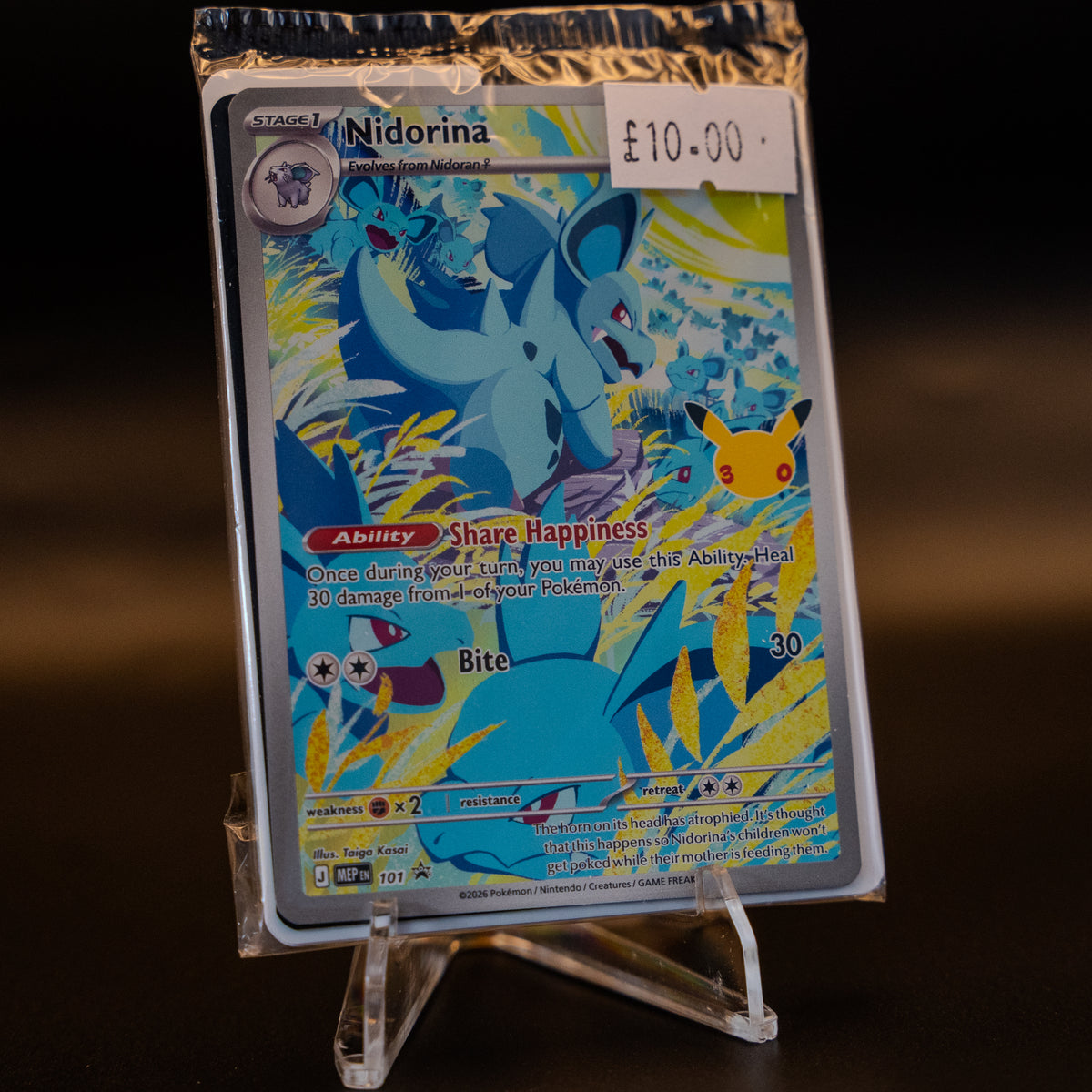 Sealed Nidorina 30th Celebration Promo MEP101