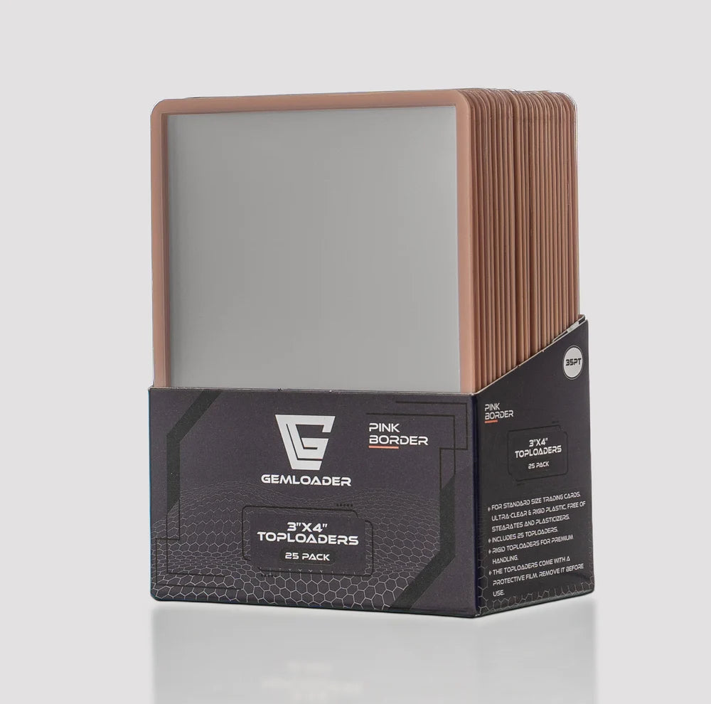 COLOUR OR CLEAR BORDER 3''X4'' Toploaders Ultra-Clear and Seamless 35PT (25Pack)