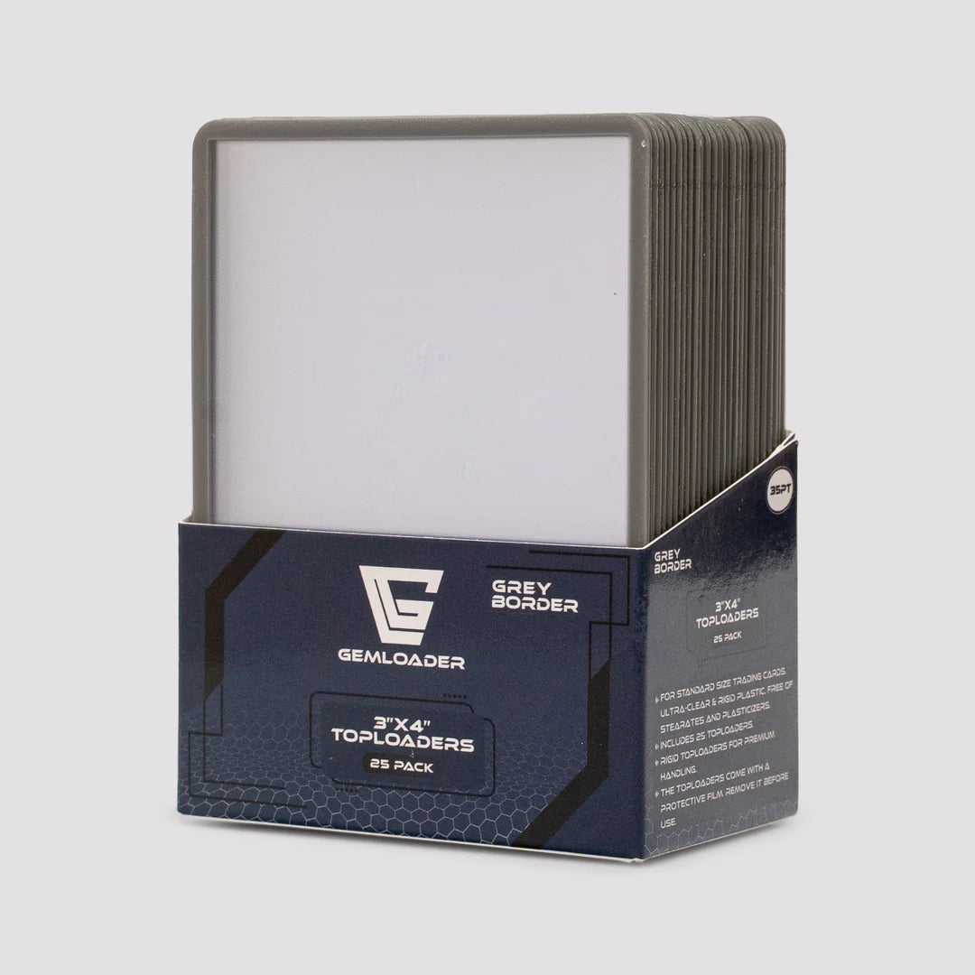 COLOUR OR CLEAR BORDER 3''X4'' Toploaders Ultra-Clear and Seamless 35PT (25Pack)