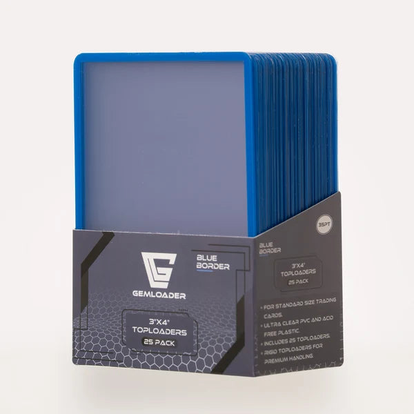 COLOUR OR CLEAR BORDER 3''X4'' Toploaders Ultra-Clear and Seamless 35PT (25Pack)