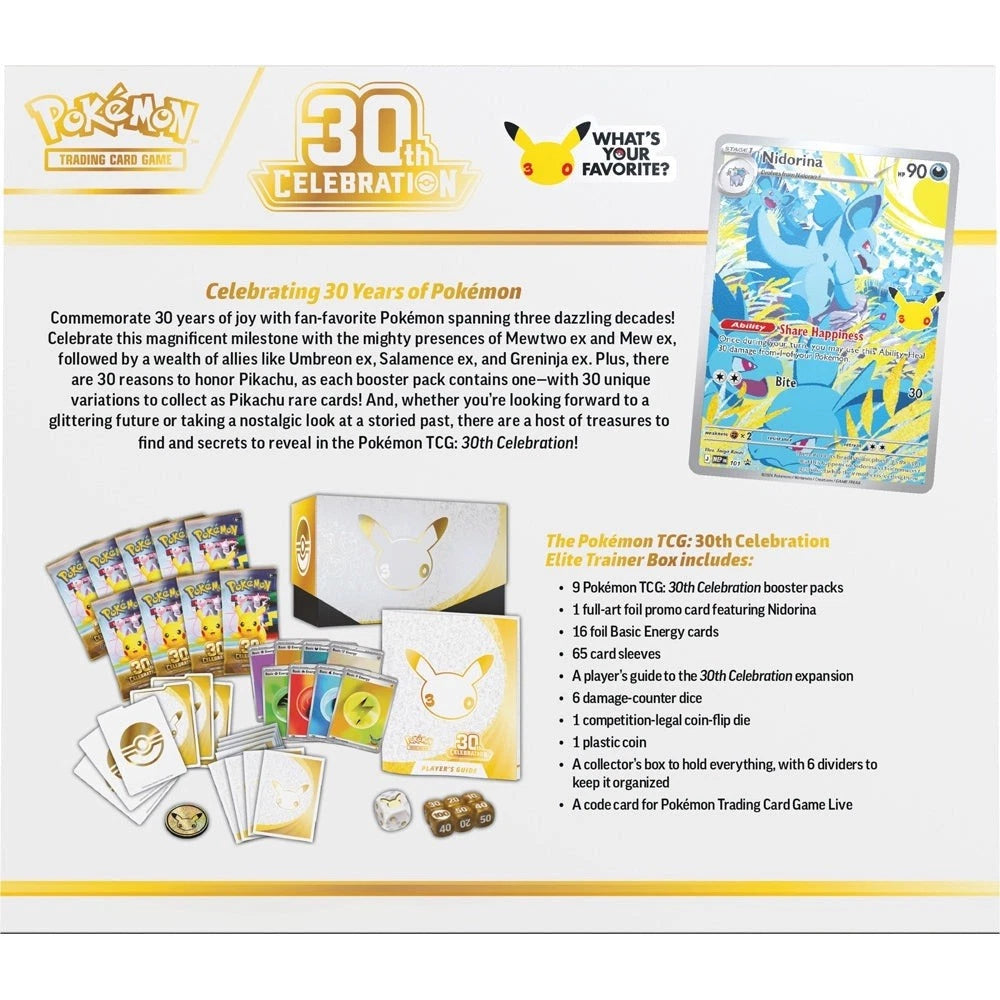 Pokémon 30th Celebration Elite Trainer Box (ETB)